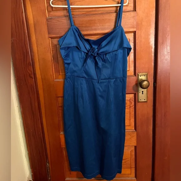 lucky Thirteen | Dresses | Gorgeous Blue Wiggle Dress Rich Fabric Excellent  Shape | Poshmark